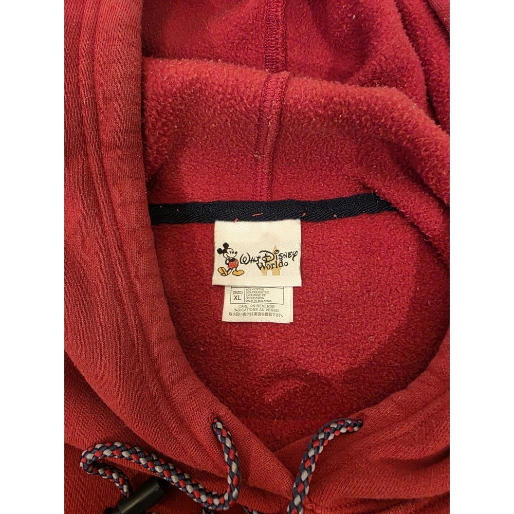 Disney, Walt Disney World‎ Vintage Men's Red Hoodie. Size XL - Picture 5 of 8